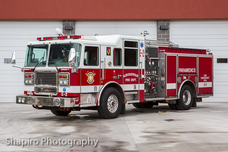 Albuquerque New Mexico Fire Department Seagrave Marauder II fire engine apparatus Agua Sana Fire Departmetn Larry Shapiro Photographer shapirophotography.net